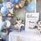 Baby Shower Blue Balloon Garland Arch Kit for Boy (Blue,gold,white)